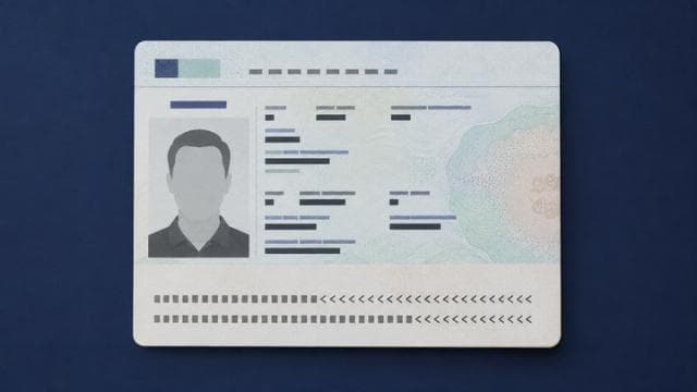 Página de datos de un pasaporte ficticio, correctamente encuadrada